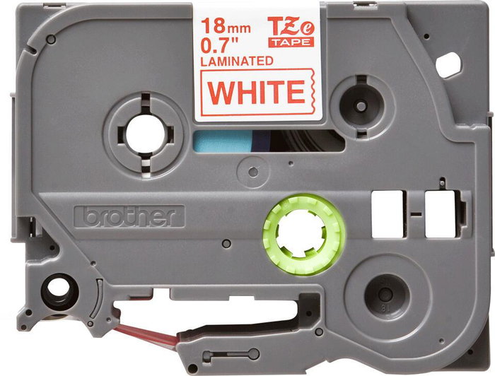 Brother Ruban de couleur TZE-242 rouge et blanc