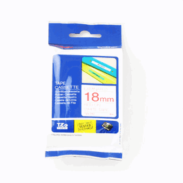 Brother TZE-242 / TZE242 Ruban d'étiqueteuse - Impression rouge sur fond blanc