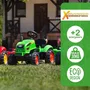 FALK X-Tractor Tracteur à pédales pour enfant 2-5 ans avec remorque et capot ouvrant - Jeu extérieur fabriqué en France en plastique recyclé