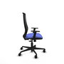 Chaise Mardos Synchro 4 positions tissu Bleu clair Maille Noir Base en nylon noir Accoudoir 1D Sans appui-tête Roulettes 65mm nylon