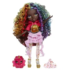 Rainbow High - Rainbow Shimmers avec Slime Fashion Doll - Iris, Figurine de Mode avec Paillettes et Limonade Slime pour Changer la Couleur des Jambes, 27 cm, Dès 4 Ans