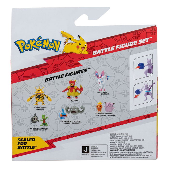 Jazwares Pack de 2 figurines Pokémon Mewtwo 10 cm et Mew 5 cm Jazwares Pack de 2 figurines Pokémon Mewtwo 10 cm et Mew 5 cm