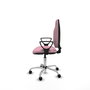 PIQUERAS Y CRESPO Chaise de bureau Algarra, Tissu rose, Base chromée