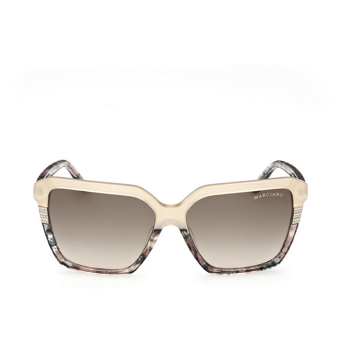 Guess By Marciano GM00009 Lunettes de soleil femme carrées Havana 58 mm