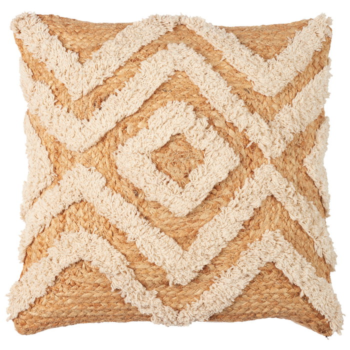 Home Deco Factory Coussin Jute/Coton 40x40 cm Home Deco Factory Coussin Jute/Coton 40x40 cm