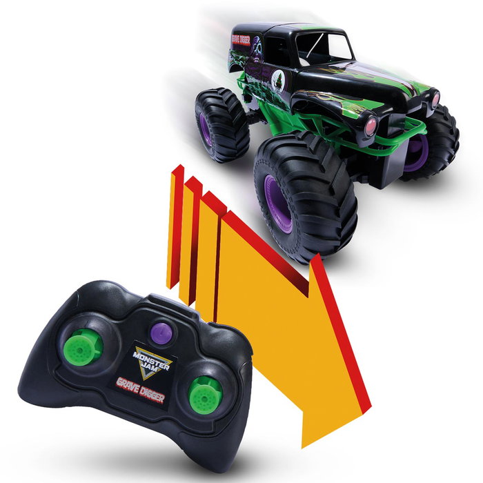Spin Master Monster Jam Rc Smash Y Bash Grave Digger 6072500 Voiture Radiocommandée