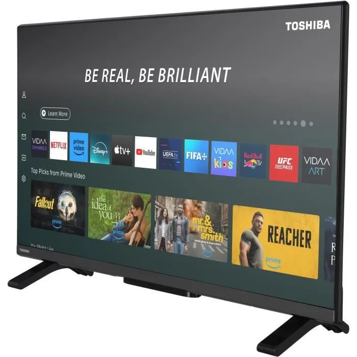 Toshiba 32LV2563DG - Téléviseur LED Smart TV 32 Pouces (82 cm) Full HD 1920x1080 avec WiFi et 2 Ports HDMI