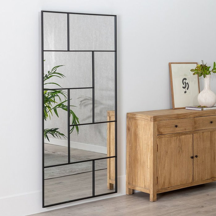 BigBuy Home Miroir mural Noir Vertical 90 x 2 x 180 cm BigBuy Home Miroir mural Noir Vertical 90 x 2 x 180 cm