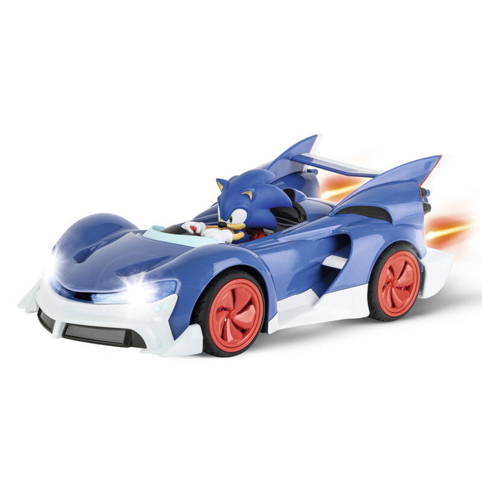 CARRERA - Voiture radio commandée Team Sonic à l'échelle 1:18 avec feux LED - Longueur 27 cm - Véhicule RC - Âge recommandé : 6 ans et plus
