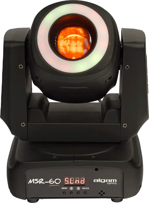 ALGAMLIGHT Tête Mobile Spot LED 60W avec Anneau LED - Projecteur Scène Effets Lumineux