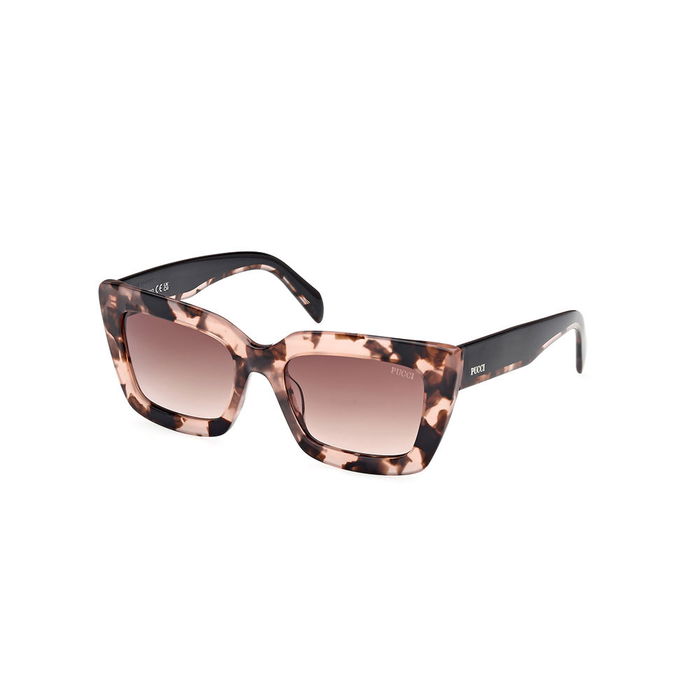 Emilio Pucci EP0202 55F Lunettes de Soleil Carrées Femme Monture Plastique Verres 54 mm Animal Print