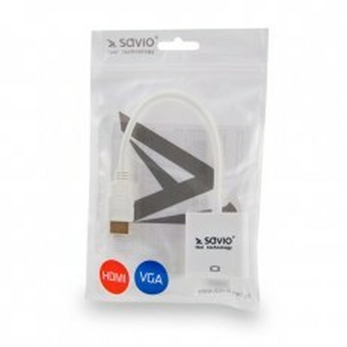 Savio Adaptateur HDMI vers VGA CL-27B Blanc Savio Adaptateur HDMI vers VGA CL-27B Blanc