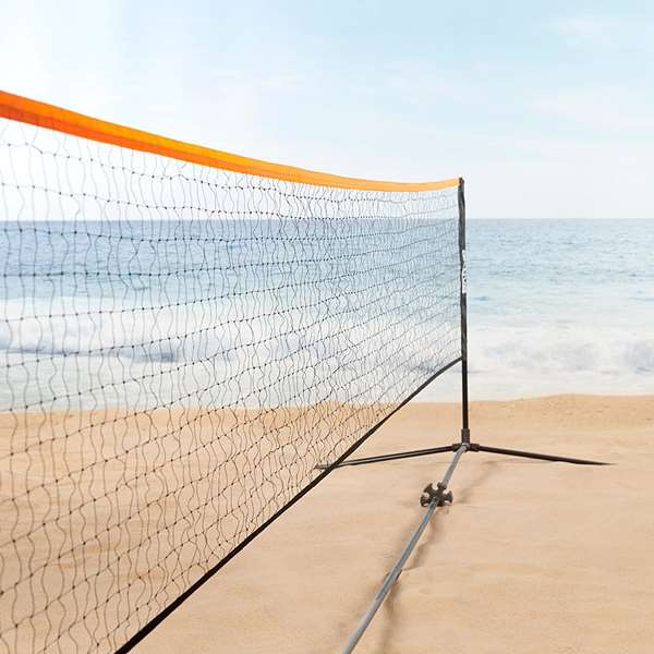 Color Baby - Filet portable réglable 5 m pour volley-ball et badminton - Filet sportif pour extérieur et intérieur en acier et tissu PE