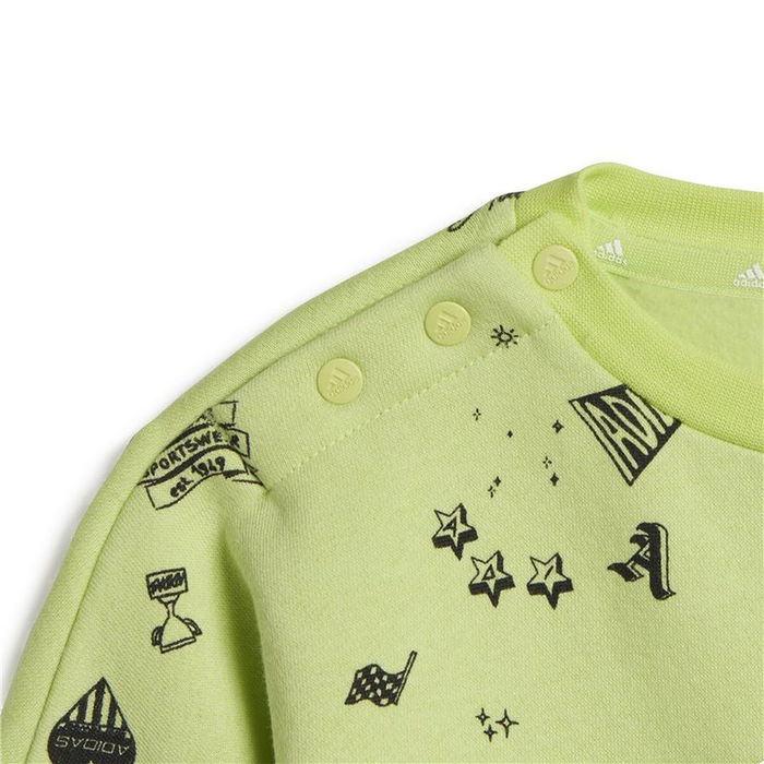 Ensemble de Sport pour Bébé Adidas Bluv Q3 Cset Vert clair