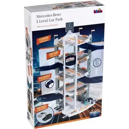 Garage Mercedes-Benz 5 niveaux Klein - Avec deux voitures miniatures (1:24), ascenseur, station de lavage et station-service - Jouet pour enfants dès 3 ans