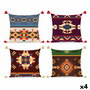 Coussin DKD Home Decor Polyester Multicouleur Ikat (45 x 10 x 45 cm) (4 Unités)