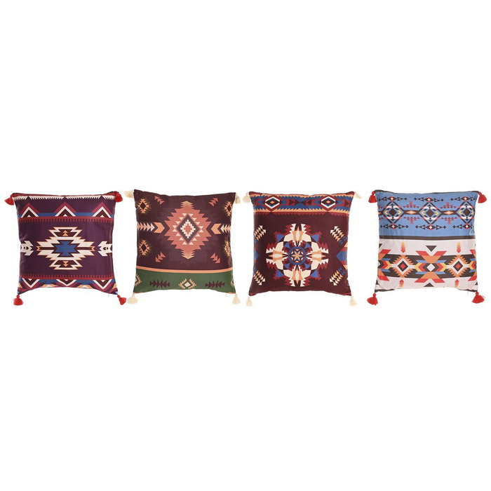 Coussin DKD Home Decor Polyester Multicouleur Ikat (45 x 10 x 45 cm) (4 Unités)