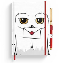 ERIK - Cahier premium A5 avec stylo Harry Potter Hedwig - Dimensions 230 x 150 x 20 mm - 418 g