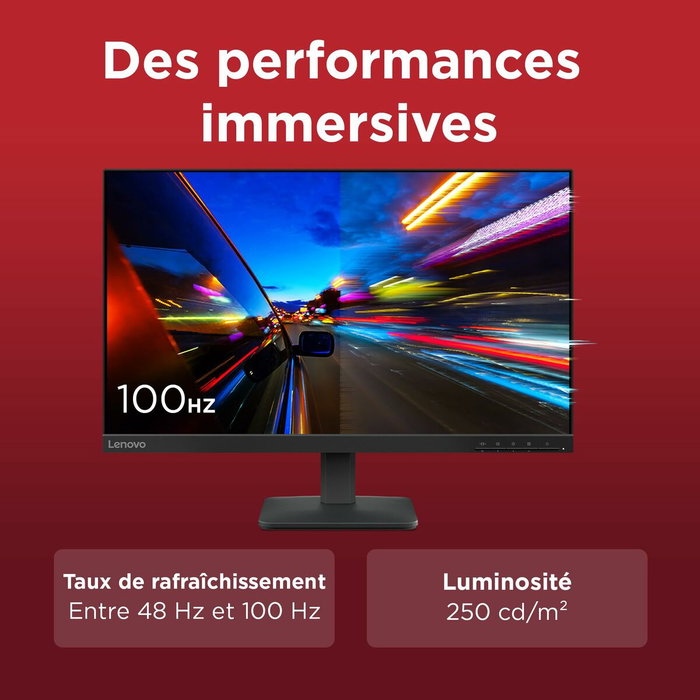 Lenovo L24-4e 68C2KAC1EU Noir 23,8 pouces Full HD IPS