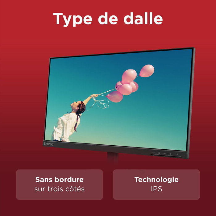 Lenovo L24-4e 68C2KAC1EU Noir 23,8 pouces Full HD IPS