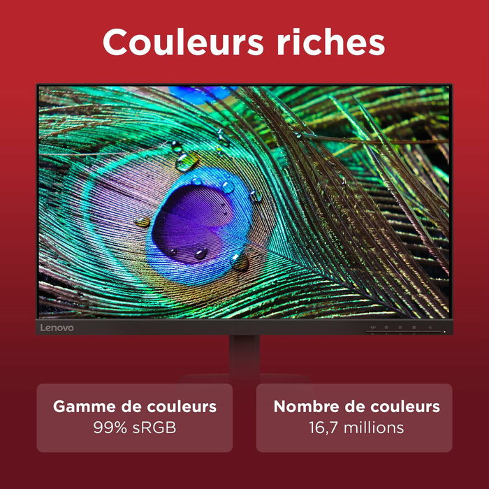Lenovo L24-4e 68C2KAC1EU Noir 23,8 pouces Full HD IPS