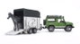 Bruder – Land Rover avec remorque pour chevaux – Coche 28x13,8x15,3 cm, remorque 34x14x18 cm – Jouet en ABS