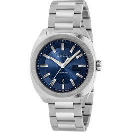 Gucci YA142303 Cadran Bleu et Boîtier Gris