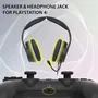 SUBSONIC - Manette sans fil Bluetooth pour PS4 avec boutons programmables arrière M1 et M2, prise casque 3,5 mm, LED rétroéclairées, moteur de vibrations, noir