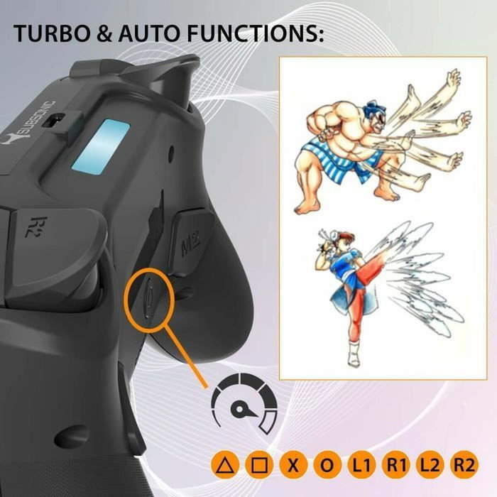 Subsonic Manette sans fil PS4 avec LEDs, Vibrations et Boutons M1/M2 - Noir Subsonic Manette sans fil PS4 avec LEDs, Vibrations et Boutons M1/M2 - Noir