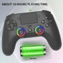 Subsonic Manette sans fil PS4 avec LEDs, Vibrations et Boutons M1/M2 - Noir