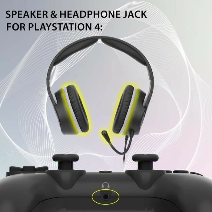 Subsonic Manette sans fil PS4 avec LEDs, Vibrations et Boutons M1/M2 - Noir Subsonic Manette sans fil PS4 avec LEDs, Vibrations et Boutons M1/M2 - Noir
