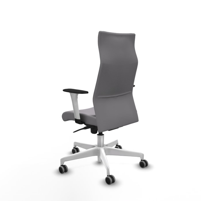 Piqueras Y Crespo Fauteuil Albacete Gris avec mécanisme Synchro et base blanche