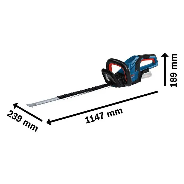 Bosch Professional Taille-haie sans fil GHE 18V-60 - 18V, 20 mm, avec batterie GBA 4.0Ah et chargeur