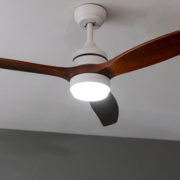 Ventilateur de Plafond avec Lumière Cecotec EnergySilence Aero 5230 18 W 40 W Blanc Noir Bois (3000-6500 K)