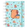 LOVELY STORY - Cahier A5 Capybara Bubble Tea - 100 Pages Quadrillées - Taille A5