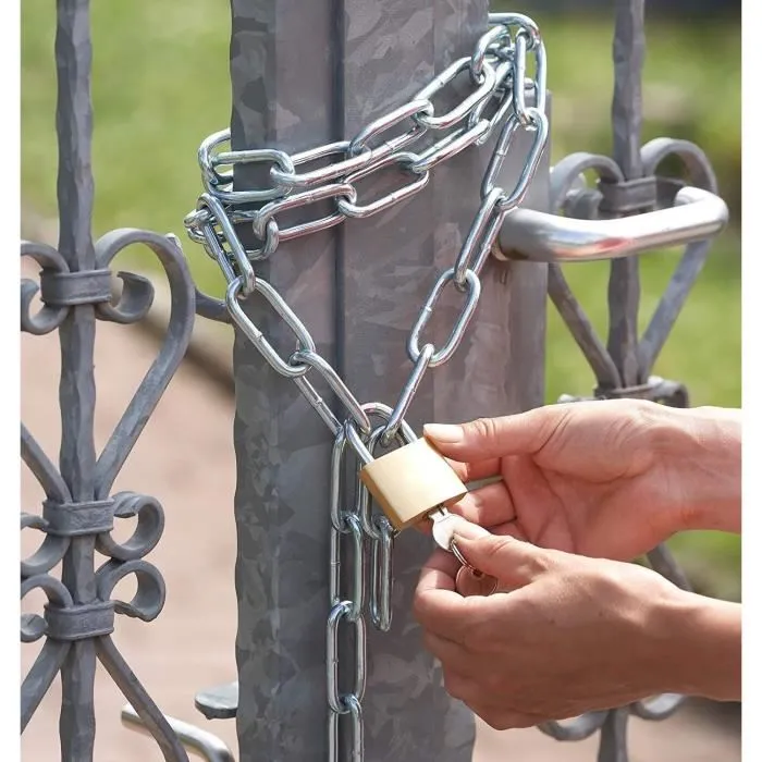Meister Jeu de 4 cadenas à pousser 35 mm - Corps en laiton, pour casiers, portes, armoires et clôtures