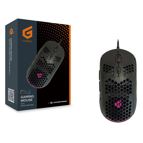 Conceptronic Djebbel04B Souris Gamer Filaire USB 6400 DPI RGB Ultralégère