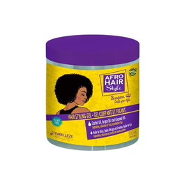 Novex Gel Modelant Capillaire Afrohair pour Cheveux Bouclés et Frisés avec Huile de Ricin et d'Argan - 500 ml