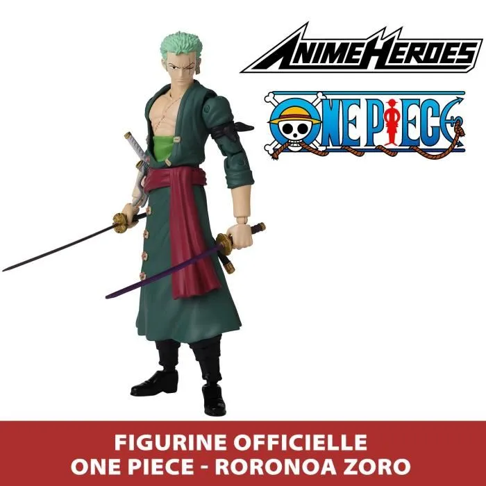 Personnage articulé One Piece Anime Heroes - Roronoa Zoro 17 cm Personnage articulé One Piece Anime Heroes - Roronoa Zoro 17 cm