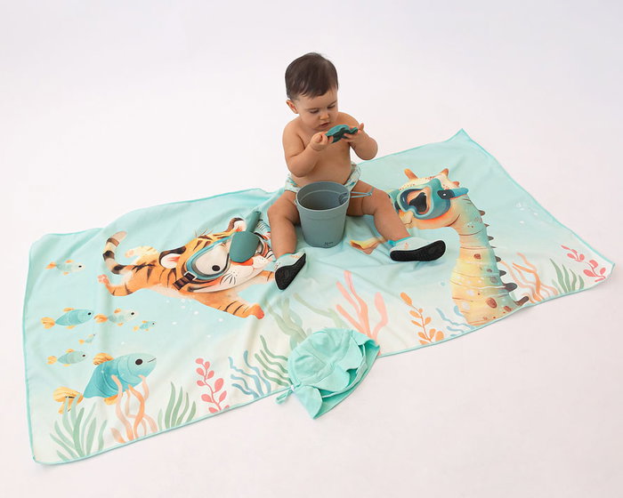 KioKids Serviette de Plage Menthe