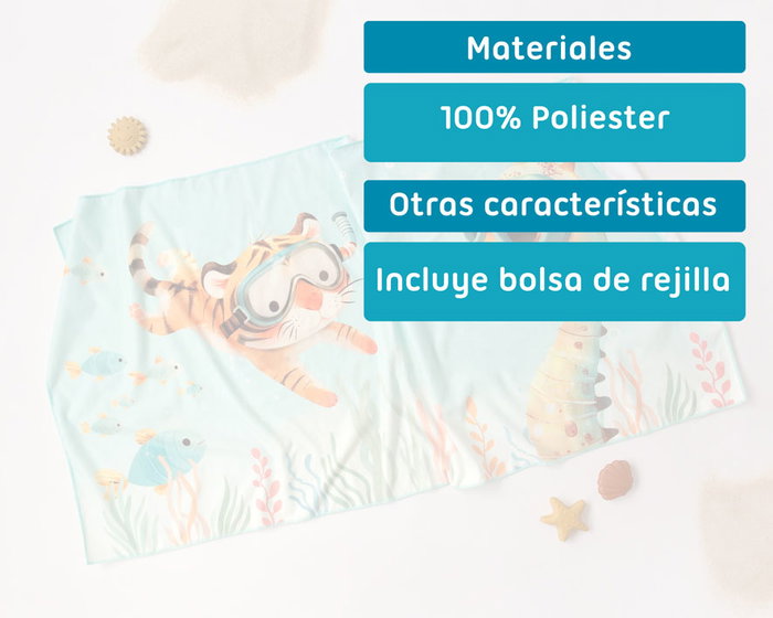 KioKids Serviette de Plage Menthe