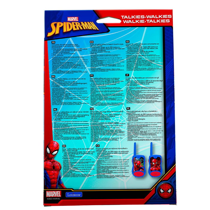 Lexibook Walkie-Talkie Spiderman TW12SP, Licence Officielle, Portée 120 Mètres, avec Pince de Ceinture, pour Enfants 3 Ans et Plus