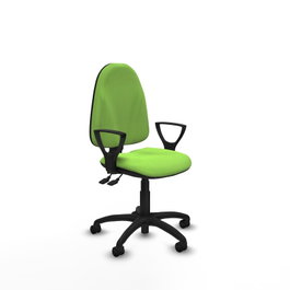 PIQUERAS Y CRESPO Chaise de bureau Algarra, Tissu Pistache, Mécanisme Asynchrone
