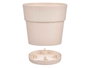 Stefanplast Maceta Plastique 15 cm Ethica Blanc Cassé avec Réservoir d'Eau 1,6 L (Set de 12)