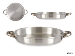 Kinvara Poêle en Aluminium avec Anses 26 cm Argent (Set de 12)