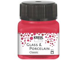 Kreul Peinture verre et porcelaine GLASS&PORCELAIN Classic brillant rouge carmin 20ml