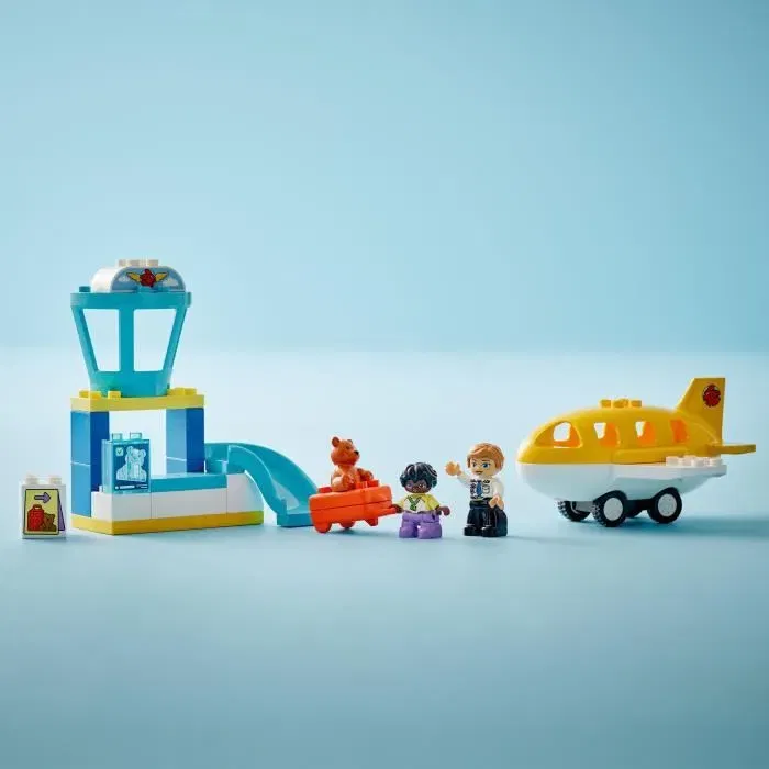 Lego DUPLO Ma Ville 10443 - Aéroport Premier Vol, Jouet de Construction et d'Apprentissage pour Enfants dès 2 Ans