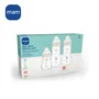 MAM Coffret de Naissance Biberons en Verre 170ml + 260ml x2 + Sucette Naissance - Biberons Verre Lavables au Lave-vaisselle et Stérilisables