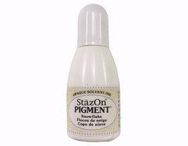 Tsukineko STAZON PIGMENT Encre de recharge Blanc neige 15ml