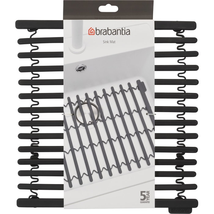 Brabantia Natte d'égouttage en silicone Gris foncé Brabantia Natte d'égouttage en silicone Gris foncé